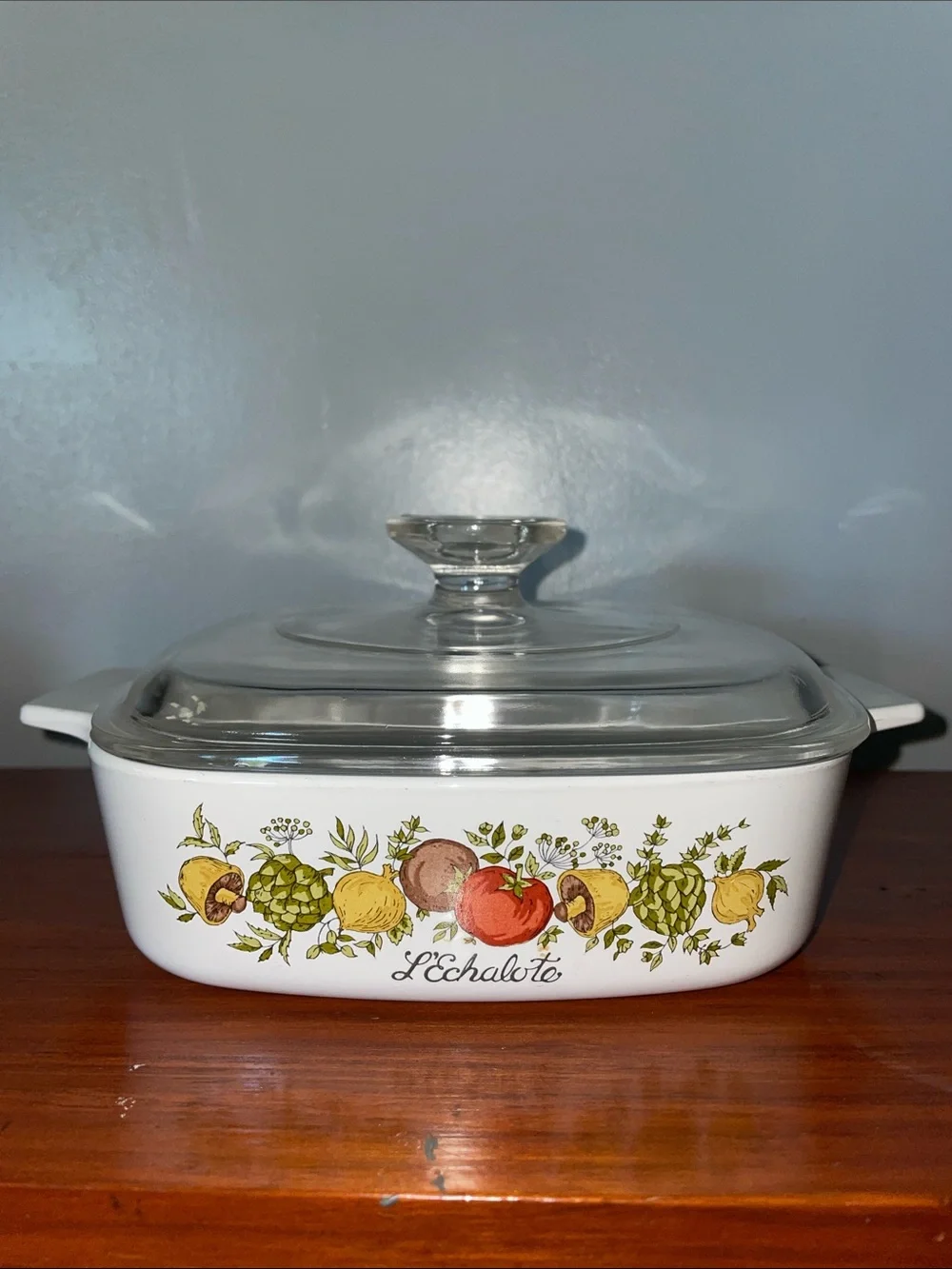 Vintage Corning Ware Spice of Life L’Echalote A-1 1 Quart Casserole Pyrex Lid